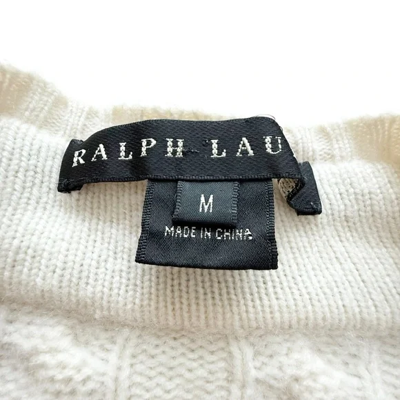 Ralph Lauren Black Label Cable Knit Cashmere Sweater - Picture 3 of 7